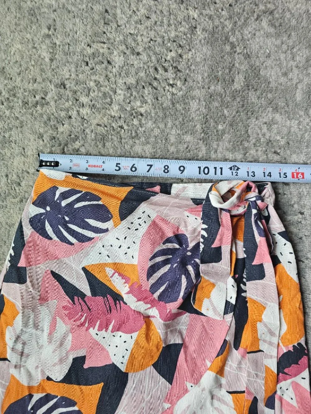 Sadie & Sage Tropical Linen Blend Skirt S